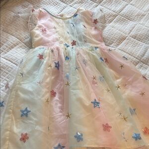 Little Angels Star and Flower Tulle Dress